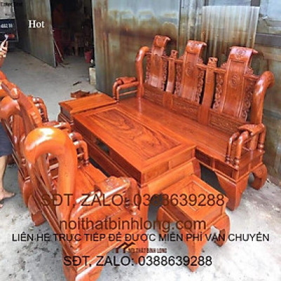 Bàn Ghế Tần Thủy Hoàng Gỗ Hương Đá