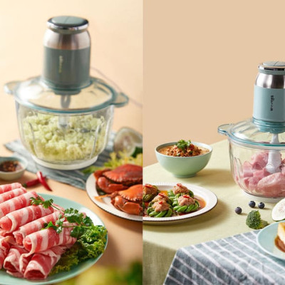 Máy Xay Đa Năng, Máy Xay Thực Phẩm, Máy Xay Thịt BEAR QSJ- C04R8S Xay Cực Êm Khỏe Máy, Dung Tích 2.5 Lít Công Suất Lớn 350 W - Hàng Chính Hãng