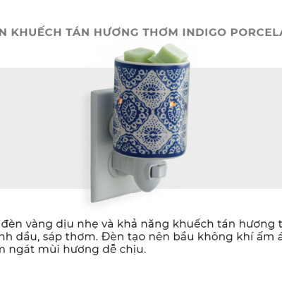Đèn khuếch tán hương thơm Yankee Candle - Indigo Porcelain