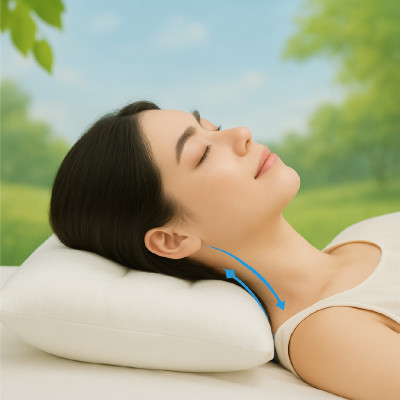 Ruột gối định hình thư giãn cổ, massage cổ, chống ngáy 45x65 cm