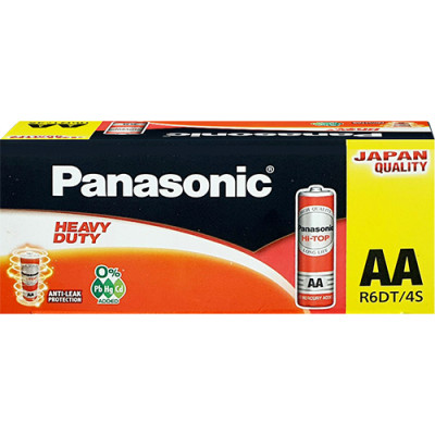 Hộp Pin than đỏ Panasonic AA R6DT/4S-V (60 viên) - Hàng chính hãng