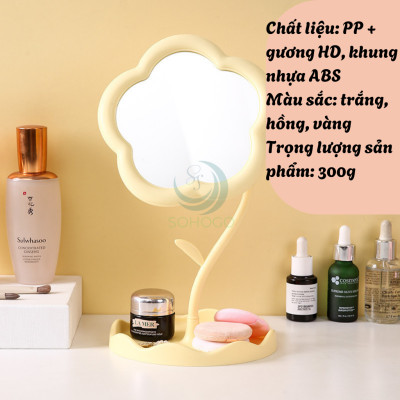 Gương Để Bàn Hình Hoa Cúc Xinh Xắn Gương Bông Hoa Trang Trí Bàn Học/Bàn Trang Điểm Gương Mini Để Bàn Cute Hình Hoa Gương Hình Hoa Dễ Thương – Phụ Kiện Decor