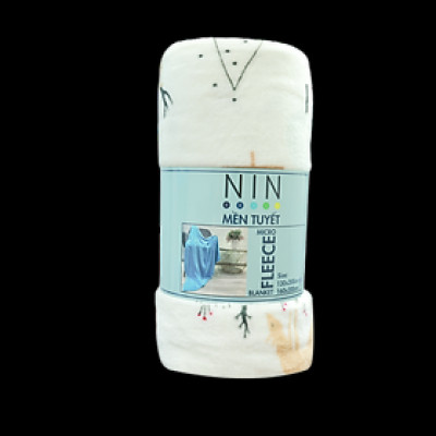 Mền tuyết NIN House hoa văn Lovely Deer In Mountain Autumn 1m3x2m, 1m6x2m sợi microfiber cực kỳ ấm, mịn màng fleece blanket dùng văn phòng, xe hơi, máy bay