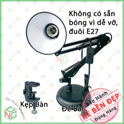 (Loại Tốt) Đèn Bàn Chống Cận Học Tập Làm Việc KhoNCC Hàng Chính Hãng Có Đế Và Chân Kẹp Bàn Cho Học Sinh - Sinh Viên - Dân Văn Phòng - KLVQ-1315-DCKB