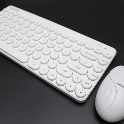 Combo phím và chuột không dây siêu đáng yêu NEWMEN K928 White _ Hàng chính hãng