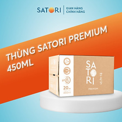 Thùng 20 Chai Nước Tinh Khiết Hoàn Lưu Khoáng SATORI PREMIUM (450ml/Chai)