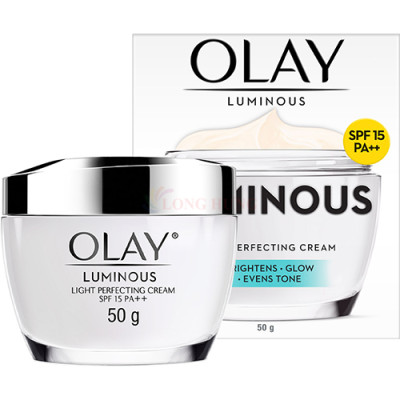Kem dưỡng trắng da ban ngày Olay Luminous Light Perfecting Cream SPF 15 PA++ (50g) - Hàng chính hãng