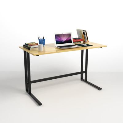 Bộ Bàn Oak-U Vân Gỗ Sồi Chân Đen Và Ghế Eames Chân Gỗ Đen IBIE TOOAUO12B-EAMSB