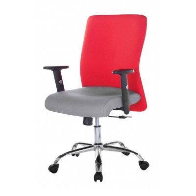 Ghế Trưởng Phòng  Tay Điều Chỉnh Chân Thép Mạ Cao Cấp IBIE IB328 - Đỏ