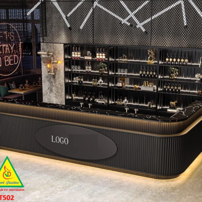 Bàn thu ngân, bàn lễ tân, bàn tính tiền bằng gỗ MDF QTT502 - NỘI THẤT LẮP RÁP VIENDONGADV