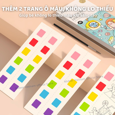 Tranh Tô Màu Nước Kèm Cọ Mideer Watercolour Painting cho bé