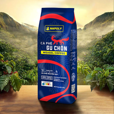 Cà Phê Chồn Napoli Coffee 500g/túi - Cafe Arabica/Robusta/Culi Hạt SẠCH Cao Cấp Chuyên Pha Phin hoặc Máy