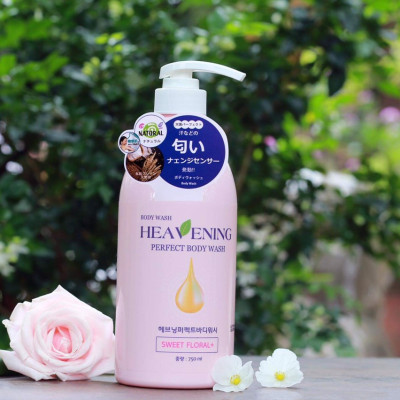 Combo 01 chai Dầu Xả chăm sóc tóc + 01 Sữa tắm dưỡng ẩm da cao cấp Heavening Perfect TẶNG KÈM Hộp & Túi đựng