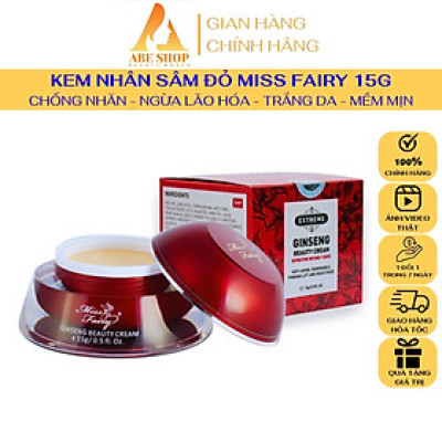 KEM MISSFAIRY NHÂN SÂM ĐỎ 15G - TÁI TẠO TẾ BÀO - CHỐNG NHĂN LÃO HOÁ