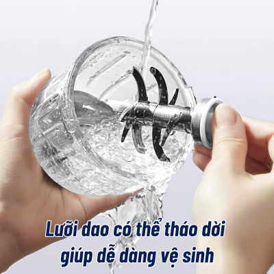 Máy Xay Thịt Đa Năng 300ml Misu Louis – Cối Thủy Tinh, 6 Lưỡi Dao Sắc, Công Suất 200W – Xay Thức Ăn Dặm, Rau Củ, Gia Vị, Tiện Dụng Tại Nhà- HÀNG CHÍNH HÃNG MINIIN