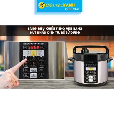 Nồi áp suất điện Philips HD2136/66 5 lít - Hàng Chính Hãng