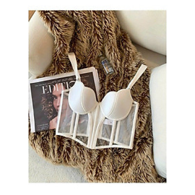 Áo corset 7 xương VA780 cotton phần mút mỏng có gọng phối lưới mềm mại cao cấp