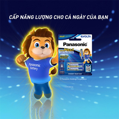 Vỉ Pin kiềm Panasonic Alkaline Evolta AAA LR03EG/2B-V (2 viên/10 viên) - Hàng chính hãng