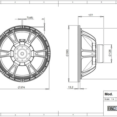 Loa Rời 4 tấc từ Neo B&C SPEAKERS - ITALIA 15NDL88 ( 1 cái) – Hàng Chính Hãng