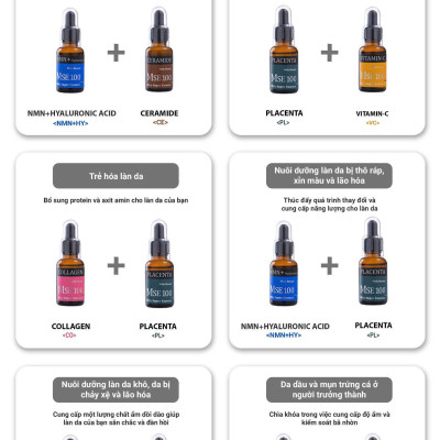 Bộ quà tặng tinh chất phục hồi trẻ hóa da NMN+HY 30ml + tinh chất tái tạo đàn hồi da Collagen 30ml - Mōly Beauty