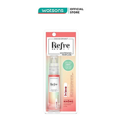 Xịt Khử Mùi Refre Whitening Perfume Nước Hoa - Hương Tình Yêu In Love 30ml