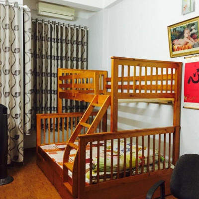 Giường Tầng 1m6 Gỗ Tự Nhiên - Thiết Kế Chắc Chắn & Tiết Kiệm Diện Tích -  Có Thể Tách Thành 2 Giường Riêng Biệt - Vàng Gỗ