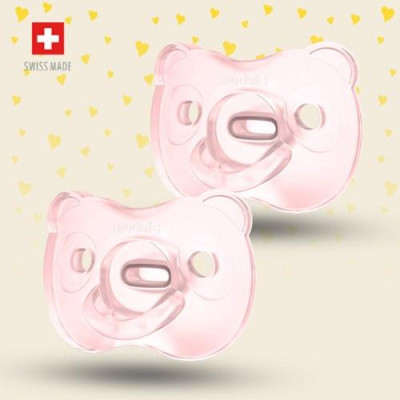 Ty ngậm Medela Baby Soft Silicon 6 - 18 tháng - Có hộp đựng tiệt trùng, Silicone mềm nguyên mảnh, Không chứa BPA