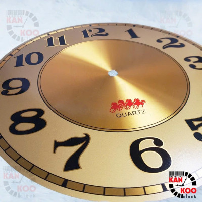 Mặt Số Đồng Hồ Treo Tường Nhôm Nhũ Đồng – Kiểu Số Học Trò / La Mã – Đường Kính 20cm, 22cm, 25cm – Decor Cao Cấp