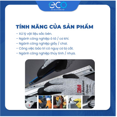 Găng tay chống cắt 3M ( Cấp độ 1, Cấp độ 3, Cấp độ 5 ) chống đâm xuyên, xé rách, mài mòn