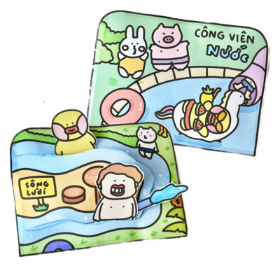 Bộ Tranh Tương Tác Cô Tiên Xanh - Bộ Tranh Công Viên Nước