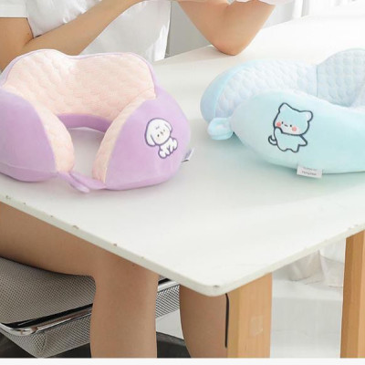 Gối chữ U làm bằng mút hoạt tính, gối kê cổ dễ thương dùng để máy bay, xe hơi, du lịch, kê cổ cổ gối ngủ trưa văn phòng-GC876489