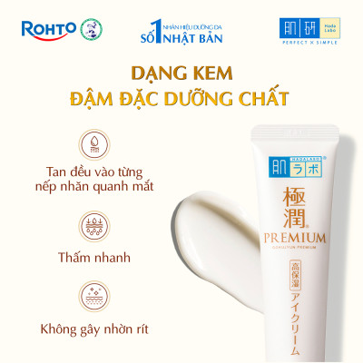 Kem dưỡng mắt Hada Labo cấp ẩm cao cấp Hada Labo Gokujyun Premium Hyaluronic Eye Cream 20g