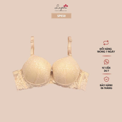 Áo Lót Nâng Ngực Nữ Cao Cấp LUPERI LU3AL850 Có Gọng Bản Lưng 3 Móc Chắc Chắn Mút Siêu Đẩy Ren Dệt Chìm Chống Xù