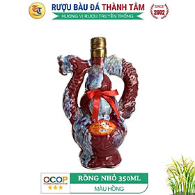 Đặc Sản Bình Định - Rượu Bàu Đá Thành Tâm Rồng Nhỏ (Màu đen) 350ml  - OCOP 3 Sao