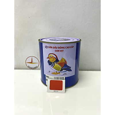 Sơn dầu cao cấp TOA Con Vịt màu đỏ cam MD 232 _ 800 ml