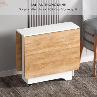 BÀN ĂN THÔNG MINH XẾP GỌN tiết kiệm không gian (đã lắp ráp) HUCHU