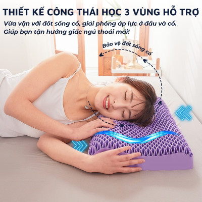 Gối công thái học TPE DandiHome - chống đau cổ vai gáy