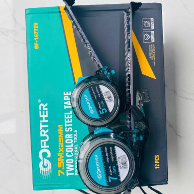 Combo 3 chiếc thước GOFUTHER mặt đen, Thước vỏ nhựa ABS chịu lực, Thước GF vỏ trong