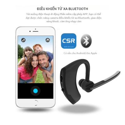 Tai nghe Bluetooth không dây V8Giảm tiếng ồn Tai nghe thể thao lái xe có Mic Bass Tai nghe cuộc gọi rảnh tay dành cho doanh nghiệp - Hàng Nhập Khẩu
