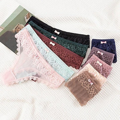 Combo 5 Quần Lót Nữ Lọt Khe Ren Hoa Hồng Voronin 8154 – Siêu Mảnh, Thoáng Mát, Tôn Dáng