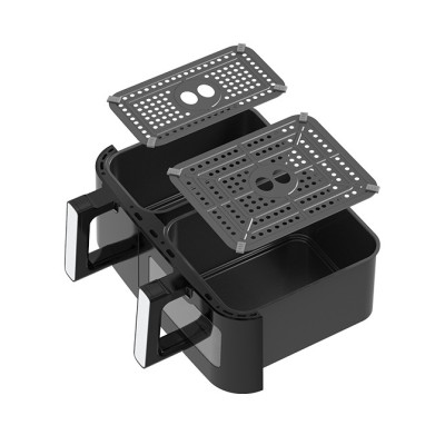 [New] Nồi chiên không dầu 2 ngăn 10L Sunhouse Mama SHD4098 - Chế độ riêng - Tiết kiệm thời gian - Công nghệ Rapid Air - Hàng chính hãng