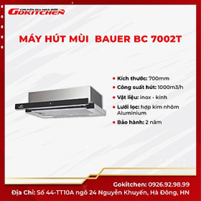 Máy hút mùi tiết kiệm điện năng BAUER BC 7002T - Hàng chính hãng