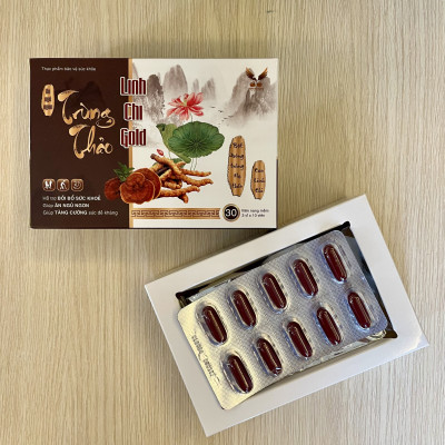 [TPBVSK] TRÙNG THẢO LINH CHI GOLD - Hỗ Trợ Ăn Ngủ Ngon (Hộp 3 vỉ x 10 viên)
