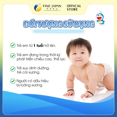 Bột Canxi Cá Tuyết Bone’s Calcium DORAEMON FINE JAPAN bổ sung Canxi phát triển chiều cao gói 140g