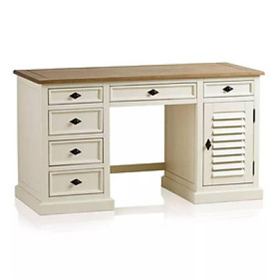 Bàn Làm Việc Shutter Gỗ Sồi Ibie OTDSHUO - Trắng (145 x 60 cm)