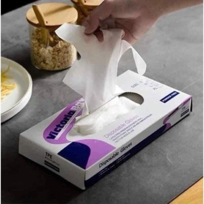 Hộp 100 Găng Tay Siêu Dai, Không Mùi, Dùng 1 Lần Tiện Dụng: Nấu Ăn - Làm Bếp - Vệ Sinh - Đa Năng Tiện Dụng Trong Gia Đình. TakyHome 5858