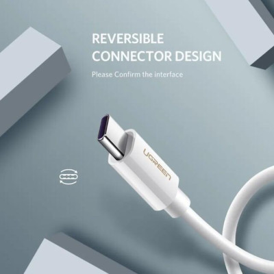 Ugreen UG40887US253TK 0.5M 5A màu Trắng Dây USB sang USB Type-C vỏ ABS - HÀNG CHÍNH HÃNG
