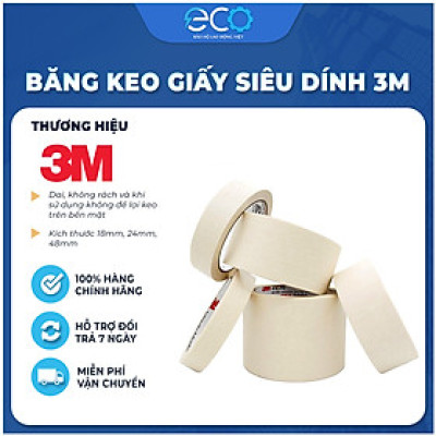 Băng keo giấy siêu dính 3M 2258 chuyên sử dụng che chắn trong sơn phủ