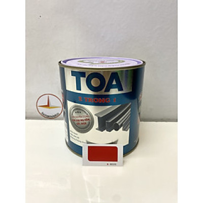 Sơn sắt mạ kẽm Toa 2 trong 1 màu đỏ 335 _ 800G