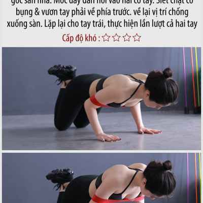BG Bộ 5 dây đàn hồi tập gym tập yoga,Dây đàn hồi mini band,dây đàn hồi kháng lực cao cấp, dây đàn hồi tập thể dục (hàng nhập khẩu)